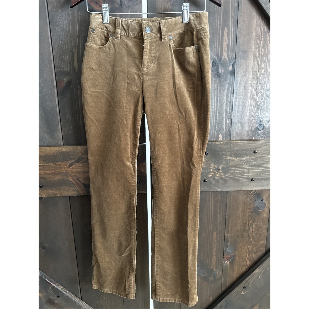 Talbots Pants Womens Brown Corduroy Curvy Size 2p